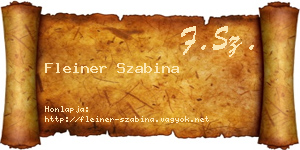 Fleiner Szabina névjegykártya
